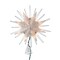 KSA 9.5" Lighted Silver Star Christmas Tree Topper, UL Clear Lights